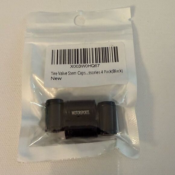 Volvo Motorsports Valve Stem Caps in Black Set of 4 NWT - Picture 4 of 4